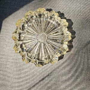 Vintage Glass Mid Century Ashtray Retro Cigar Dish